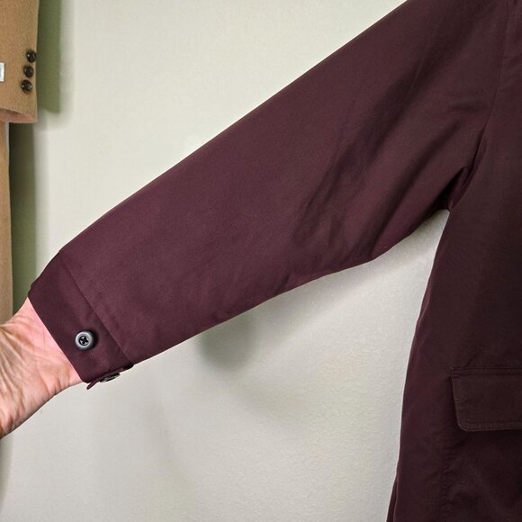 Vintage L.L. Bean Petite XL Flannel Lined Burgundy Maroon Barn Chore Jacket - Picture 13 of 13